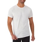 Hanes Mens Crew Tee Undershirts White - 6 Pack  Large