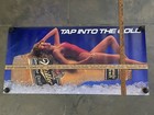Vtg Miller Genuine Draft Beer Poster  Tap Into The Cold Sexy Woman Swimsuit