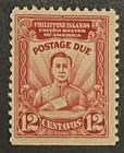 Travelstamps  Us Philippines Postage Due Stamps Scott  j12 Mint No Gum Mng