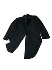 Vintage After Six Tuxedo Tailcoat Jacket Men Size 43l Black Peak Lapel Formal