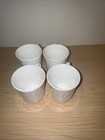 4 Pc Corelle Enhancements White Swirl Mugs     Corning Coffee Tea Cups Vintage 8oz