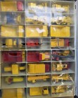 Lot Of 24 Vintage 1970s-90s Hot Wheels   Matchbox Construction Vehicles In Case
