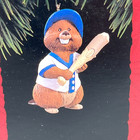 Vintage 1994 Hallmark Ornament Busy Batter Baseball Beaver Christmas Nos