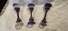 Vintage   Antique Purple   White Tint Doorknobs Un  Matching Set  3 Pieces 