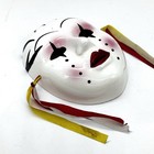 Porcelain Painted Venetian Mardi Gras Mask Wall Decor Carnival Masquerade Guc