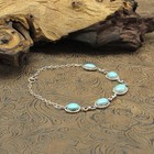Navajo Sterling Silver And Turquoise Anklet By Julia Etsitty
