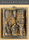      German Wax Relief  40 s Romanticism Mid Century Vtg Art Painting Sculpture     