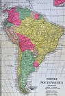 1886 Tunison Map South America Brazil Argentina Peru Colombia Bolivia Venezuela