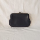 Coach Euc Rare 90s Water Buffalo Leather Double Kiss Lock Coin Card Purse 