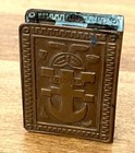 Vintage Columbia Matchbox  Holder  Rare Antique Pre-columbian Embossed Copper