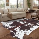 Cowhide Rug 5 2x4 6 Ft Cow Hide Rug Black Cow Rug Large Area Rugs Western Rugs 