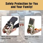 Endless Ratchet Strap  Black Ratchet Straps Heavy Duty Tie Down Straps  -2pcs