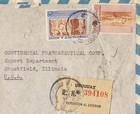 Uruguay 1948 Registered Commercial Airmail Cover To Illinois Usa Via Ny