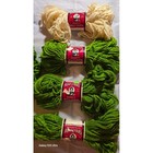 8 Skeins Aunt Lydia s Heavy Rug Yarn Vintage Rayon Cotton Green Blue Natural
