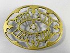 Pair Of Masonic Antique Brass Trivets -victorian 1860 Freemason Flat Iron Stands