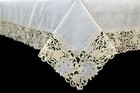 Beige 54x72  Embroidery Leaves Organza Tablecloth 8 Napkins Wedding Party Bridal