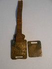 Antique Fj   G Railroad Brass Luggage Tags Fonda To Gloversville Ny