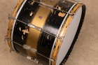 Vintage Ludwig 14x22 Black And Gold Duco Bass Drum