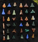 Ancient Old Lots Of  Different 36 Amuletes Representing Various Deities Beads