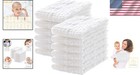Ultra-absorbent Muslin Burp Cloths - Soft   Breathable Baby Essentials  12 Pack