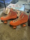 Moxi Lolly Clementine Orange Suede Leather Quad Fashion Roller Skates