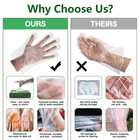 200-2000pcs Disposable Plastic Pe Gloves For Kitchen Cooking Cleaning Food Prep