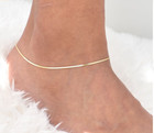 14k Yellow Gold 1 5 Mm Herringbone 10 Inch Chain Anklet Bracelet 1 7 Grams