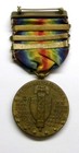 Vintage Ww I Victory Medal With Also 3 Battle Bars Somme  Offensive  Ypres-lys