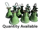 One Benjamin 7  Porcelain Green Barn Deep Industrial Light Vintage Flush Mount