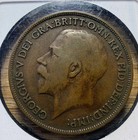 1916 Penny Great Britain George V - Actual Coin Shown - Free Shipping Inf157