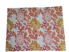 4x Crate   Barrel Placemats Kori Orange Pink Floral 14 X 19  Garden