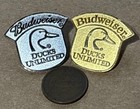 2pc Lot Vintage Budweiser Ducks Unlimited Silver Tone   Gold Tone Lapel Pin Beer