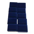 Lot Of 10 Nos Vintage Dark Blue Velvet Boxes For Bullion silver Round Boxes Only