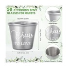 Wedding Favors For Guests Bulk 50 Wedding Shot Glasses Cheers To Love Stainle   