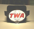 Early 1960 s Twa Agent   Sky Cap Hat Badge By Robbins Comp   nice  