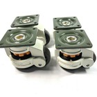 4 Pack Retractable Leveling Machine Casters W  Nylon Wheel   Rubber Foot 2200lbs