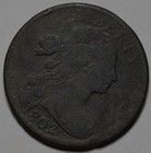 1802 Draped Bust Large Cent - With Stems - Corrosion - Us 1c Copper Coin