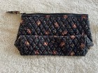 Nwot Vera Bradley Makeup Bag Black Large