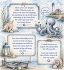 Nautical Christmas A4 Decoupage Rice Paper  Beach Holiday  Coastal Designs