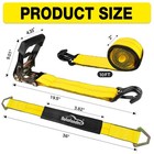 Car Tie Down Straps For Trailers 2inch X10ft - J Hooks With Safety Clips 10 0   