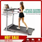 2 5hp Portable Folding Treadmill Forhome running Machine With Incline Black gray