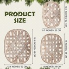 3 Pcs Rustic Tobacco Baskets Decoration Vintage Woven Wooden Nesting Trays De   