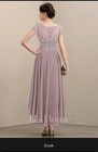 New A-line Scoop Illusion Asymmetrical Sz 12  Mother Of The Bride Dress Purple