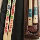 5 Sets Of Chopsticks Jade Stone Plastic Bone Vintage Estate Collection