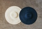 Shallow Low Crown Straw Hat Blank Bergere Colonial 18th Century Dar Edwardian