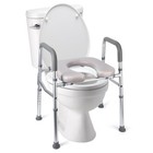 Raised Toilet Seat Commode Bathroom Assist Frame For Elderly  Handicapped 350lb 