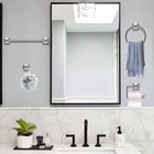 4pcs Set Bathroom Accessories Hardware Set 67cm Towel Bar Brushed Nickel 2 In 1