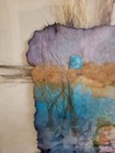 Patricia Bettis Collage Mixed Media Paper Wall Art Framed Signed Pat Littlefield