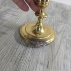 Vintage Brass Candlestick Holder  7  Tall  Solid Heavy Made In Usa