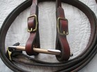 64   New Xl Long Flat Leather English Reins Brown Dark Oil
